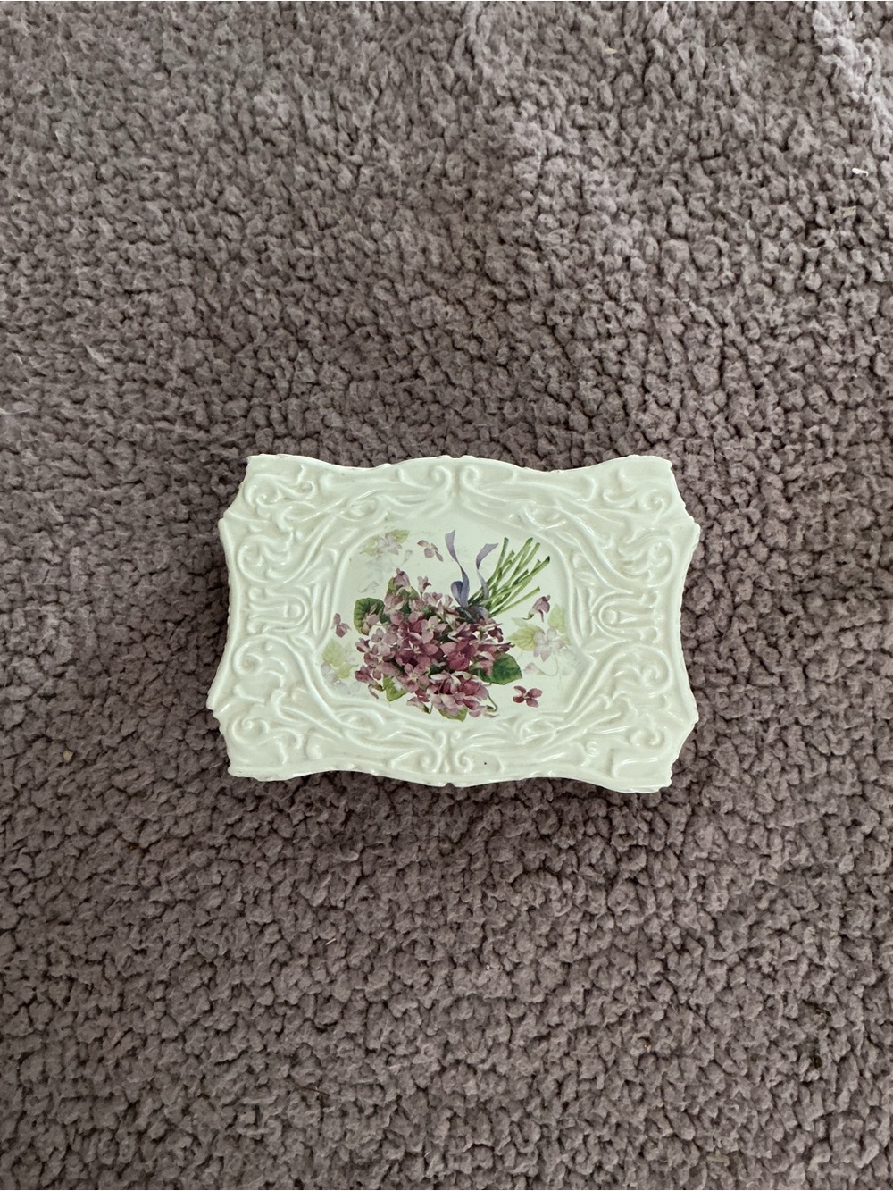 Cherish Each Day/ Violet Ceramic Keepsake Box - Picture 3 of 3